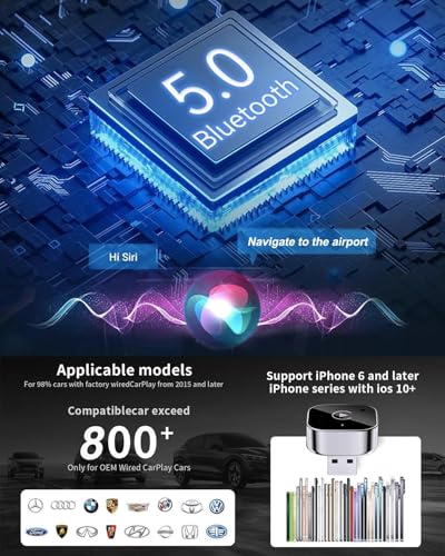 image for WDZWFHK Wireless CarPlay Adapter & Android Auto Dongle, Fast Auto-Conn