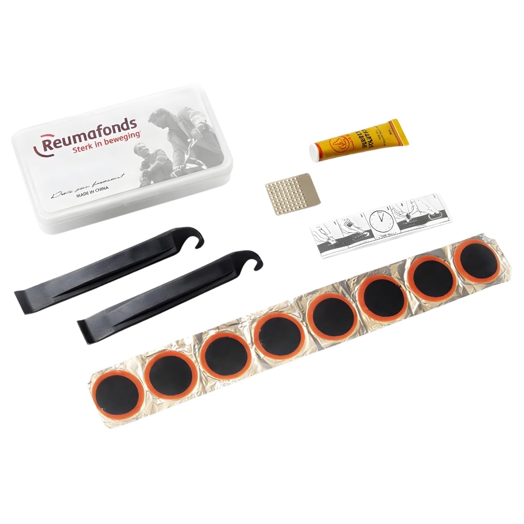 Bicycle Tyre Repair Kit | Portable Cycle Puncture Repair Tool Set with Patches and Tire Levers | Inner Tube Puncture Repair Kit-image-18