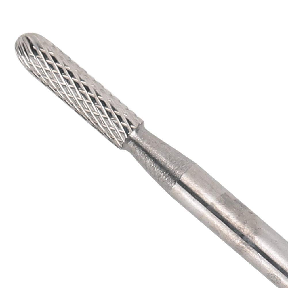 Fresas Torno Para Uñas, Torno Para Uñas Broca Para Uñas De Pie De Acero Inoxidable, 5 Piezas De Acero De Tungsteno Para Arte De Uñas Pulido Cabeza Eliminación De Piel Muerta Juego De Brocas Para Uñas