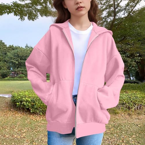 Girls Zip Up Hoodie Cute Cat Ear Hooded Jackets Lightweight Athletic Sweatshirt with Pocket Teens Fall Clothes 20252