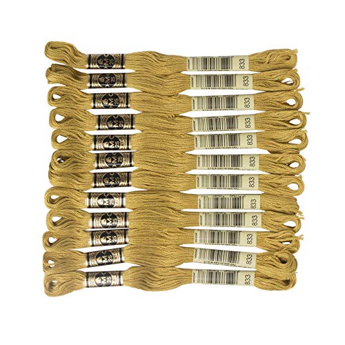 Image of DMC 6-Strand Embroidery Cotton Floss, Light Golden Olive