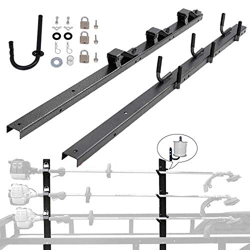 heka 3 Place Weedeater Trimmer Racks Open Landscape Trailer with Lock