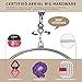 PRIORMAN Lyra Hoop Aerial Hoop Set with Rigging Hardware Single Stainless Steel Hoop Circus Great for Dancing Studio, Aerial Fitness (Silver Dia:90cm-Tube Dia:32mm)