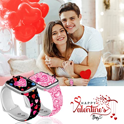 2-Pack-Holiday-Watch-Bands-Compatible-with-Apple-Watch-38mm40mm41mm42mm44mm45mm-for-iWatch-SESeries-7-6-5-4-3-2-1-Replaceable-Soft-Silicone-Sport-Watch-Bands-for-Women-Men