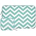 Mosiso Chevron Style Canvas Fabric Laptop Sleeve Case Bag Cover for 11-11.6 Inch MacBook Air, Ultrabook Netbook Tablet with a Small Case, Hot Blue