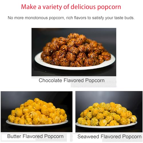 FUIBEJAE Hot Air Popcorn Machine, Mini Popcorn Maker, 1200W Home Electric Popcorn Popper with Measuring Scoop, Healthy Oil-Free for Birthday Party Home or Christmas - Image 4