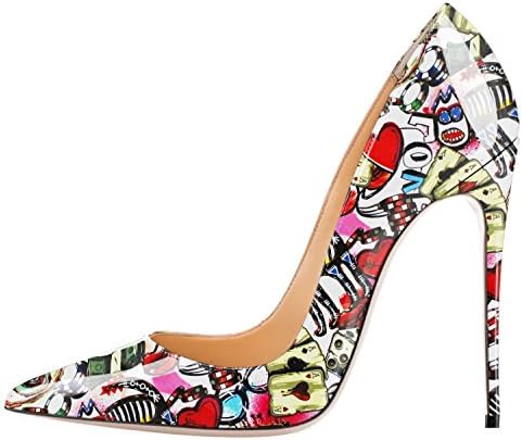 Guoar Womens Multicolor Big Size Pointed Toe Stiletto High Heels Pumps Shoes Size 5-12 US