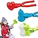 Serce maszyna do kulek śnieżnych, zimowa łyżka do śniegu, szczypce do kulek śnieżnych, 3D, klipsy do kulek śnieżnych, klips na piłkę, plaża, piasek, glina, forma, dinozaur, bałwan, dorośli, dzieci, śnieg, aktywności na świeżym powietrzu, 3 szt