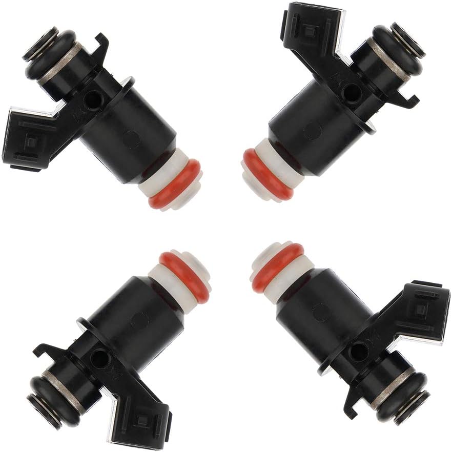 4Pcs Powerful Performance 842-12282 FJ338 Fuel Injectors Compatible for 2001-2005 for Civic 2door Coupe 1.7L 2001-2005 for Civic 4door Sedan 1.7L, 4Holes Fuel Injector Kit