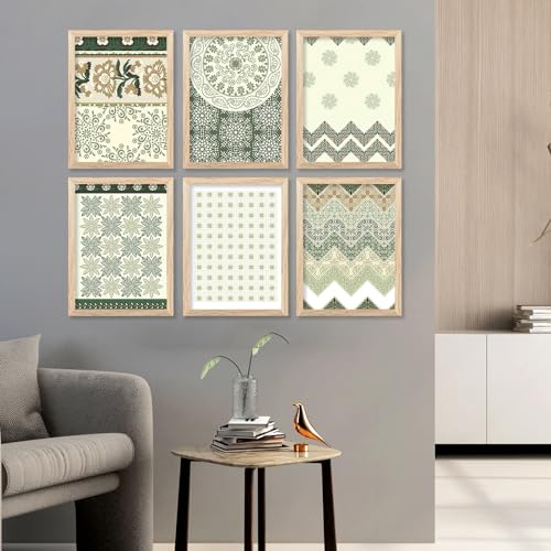 Image of kotart Premium Digital Madhubani Art Paintings with Frame for Home Decor - Framed Painting for Living Room Bedroom Office Room Decor - Painting for Wall Decoration - Pack of 6 (13x17, B)