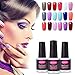 CLAVUZ Soak Off UV Gel Nail Polish Set Pick Any 10 Colors Nail Lacquer Gift Set Salon Beauty Nail Art DIY Manicure at Home Top and Base Coat can Pick