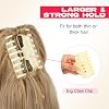 Ponytail Extension - 14 Claw Clip in Ponytail Hair Extensions Natural Soft Synthetic Layered Wavy Pony Tail Hair Pieces for Women - Ash Blonde with Highlights