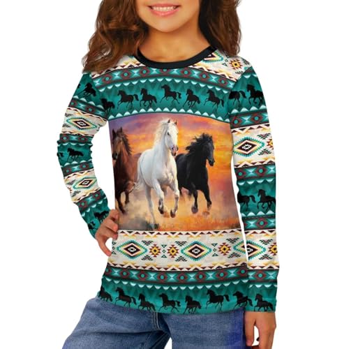 Image of Uourmeti Teens Girls Long Sleeve T Shirts Fall Outfits Boys Active Sportswear Running Tops