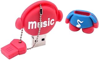 Cute Music Note USB Flash Drive, 2.0 Interface, Pink and Blue Soft Shell Design with Ball Chain, Upto 10Mbps, Grade A Chip (32, GB)