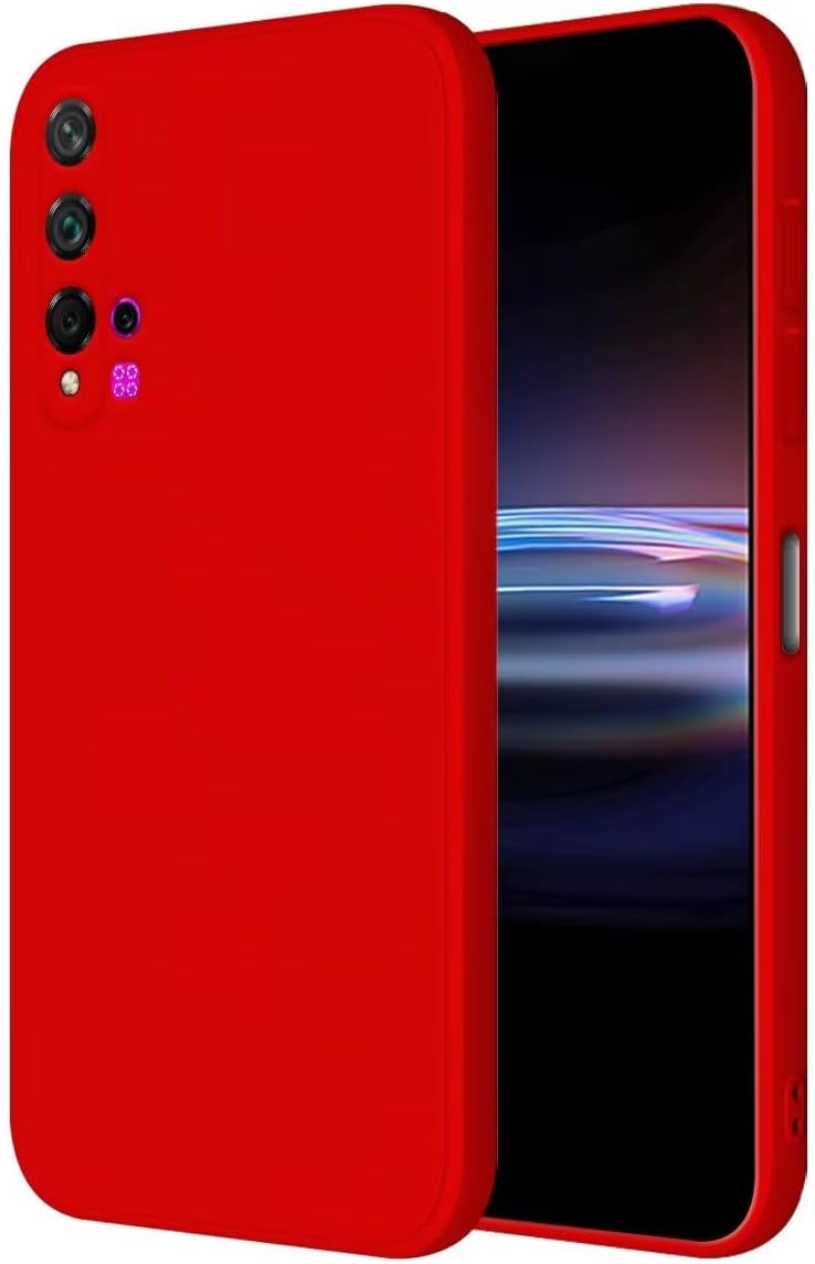 HONLEN Case for Huawei Nova 5T / Honor 20 Protective Case 6.26 Inches Liquid TPU Silicone Mobile Phone Case with Drop Protection Silicone Cover China Red