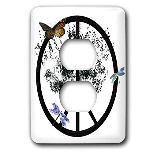 Arbre et symbole de paix cache-prise 3dRose lsp_31623_6 pour masquer les prises