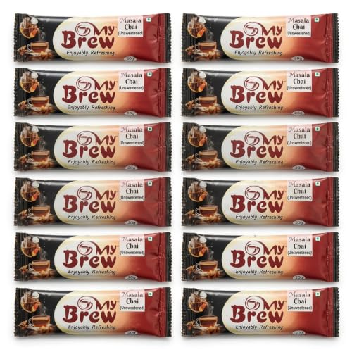 Image of My Brew Masala Chai, 12 X (20g) Single-Serve Sachets | 3-in-1 Premix (240g)