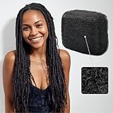 IUC Afro Kinkys Bulk Human Hair Bundle (16 Inch, 50g, Natural Black, 1B) 4C Afro Kinky-Curly 100% Human Hair, Ideal for Braiding, Twists, Dreadlocks, Loc Repair, Kid-Friendly