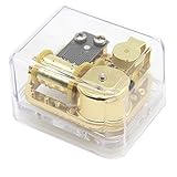 AVESON Unique Transparent Acrylic Wind Up Mechanical Music Box for Christmas Birthday Kids Friends Gift, Melody Canon in D Major