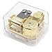 AVESON Unique Transparent Acrylic Wind Up Mechanical Music Box for Christmas Birthday Kids Friends Gift, Melody Canon in D Major