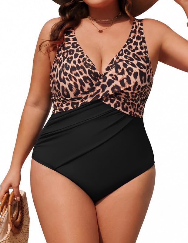 Hanna Nikole Maillot de bain femme grande taille Push Up élégant Crossover Monokini réglable confortable