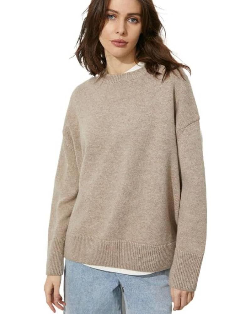 Womens Lightweight Soft Petite Crewneck Lightweight Solid Plain Sweaters Fall Winter Pullover Jumper Tops