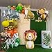 Jungle Safari Animals Balloons, Jungle Safari Theme Birthday Party Decorations, Lions Zebra Elephant Monkey Leopard Foil Balloons for Kids Boys Wild One Zoo Birthday Baby Shower Party Decor Supplies