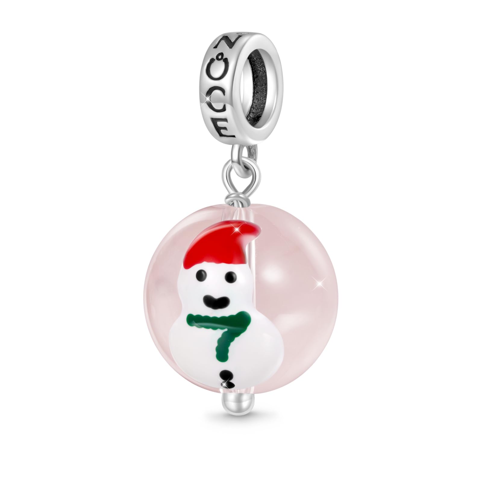 GNOCE Christmas Charm Sterling Silver Pendant Bead