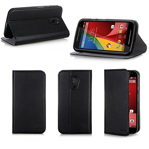 Nera Custodia Pelle Ultra Slim per Motorola Moto G...