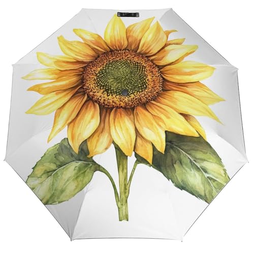 Parapluie tournesol aquarelle idéal pour vos balades urbaines et trajets