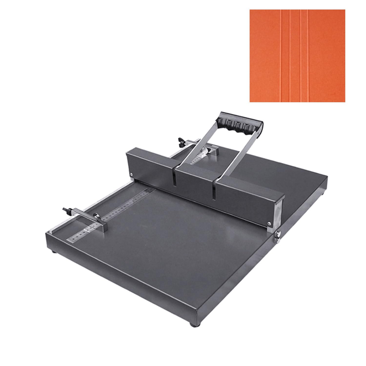Bigówka do papieru do okładek o wysokim połysku i grubych kart, bigówka ręczna 23,6" z prowadnicą pozycjonującą,gramatura 400 g/m², profesjonalne wykończenie