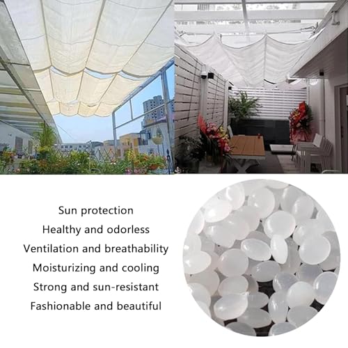 Toldo vela retráctil ondulado de HDPE blanco de 3x1 metros para pérgolas 3