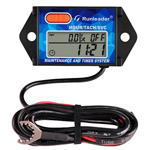 Runleader Digital Hours Tachometer for Small Gas Engines