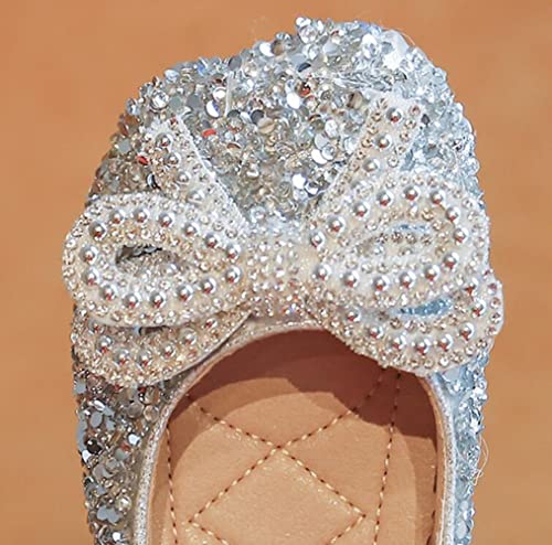 Girls Dress Shoes Sparkle Mary Jane Princess Glitter Wedding Party Flats for Toddler Little Kids3