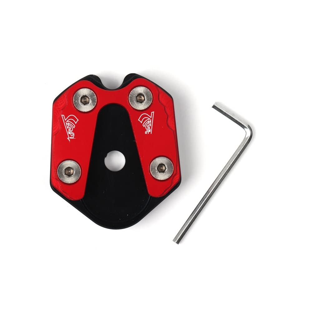 Plaque support latéral pied moto pour béquille de scooter Vespa GTS GTV LX rouge