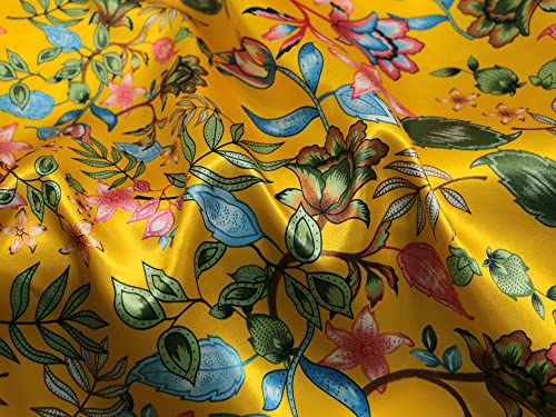Luxurious Vintage Satin Charmeuse Fabric for Elegant Fashion and Home Decor – Soft Yellow Upholstery Material for Scarves, Gowns, and More 3 Luxurious Vintage Satin Charmeuse Fabric for Elegant Fashion and Home Decor – Soft Yellow Upholstery Material for Scarves, Gowns, and More - Image 2