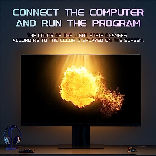 Image of Monitor Backlight Immersion Display Backlight and Screen Color Synchronization Suitable for Esports PC Players, Enhancing The Viewing Atmosphere