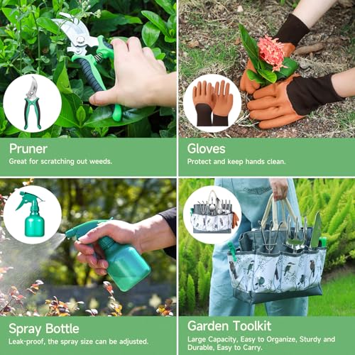 9-Piece Gardening Tools Set - Complete Gardening Kit with Heavy-Duty Stainless Hand Tools, Durable Storage Bag with Garden Accessories, Ideal Gardening Gifts for Women, Men, Gardeners - Image 6