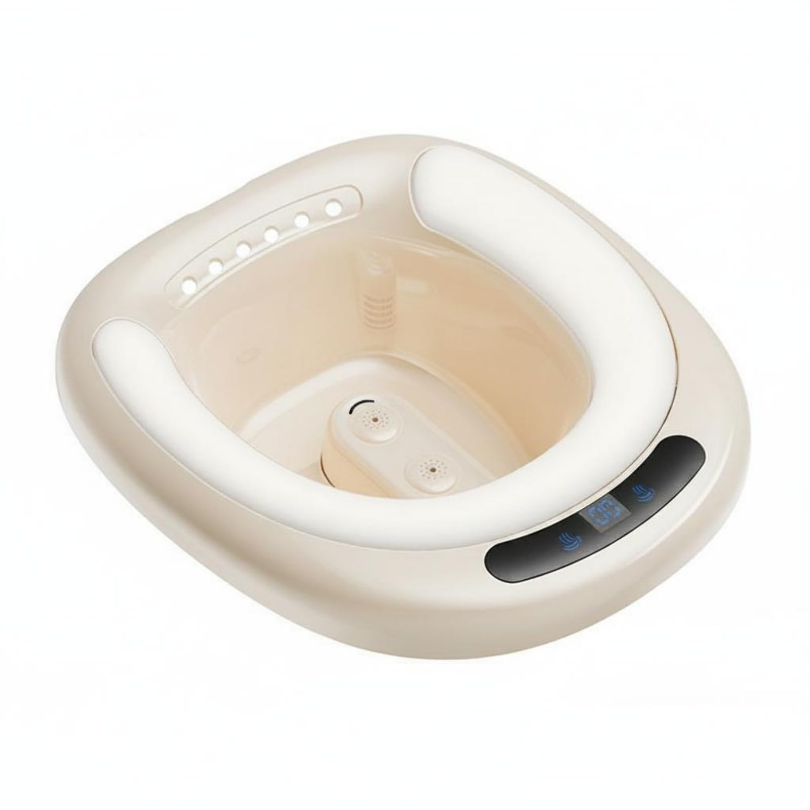 Donna Elettrico per Seduta con Spruzzo Automatico Bacinella per Igiene Intima Lavaggio Detersione Materiale PP PVC Controllo Facile Adatto a Casa, Cammello Caldo, PVC