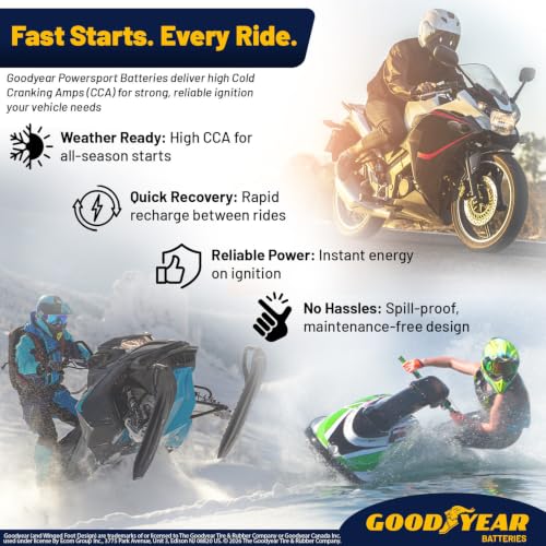 Goodyear GYTX14AH AGM Battery
