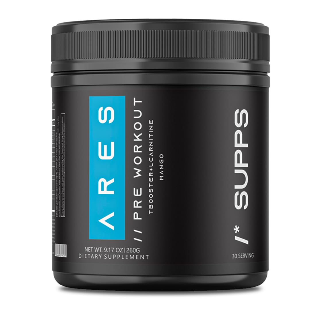 SUPPS ARES Preworkout with Testosterone booster and L-Carnitine (30 Serving, Mango) | Sports Nutrition Supplement for Men & Women - For Working Out | 200mg Caffeine + Beta Alanine | Citrulline (B0CQ3147QS) Amazon Price History, Amazon Price Tracker