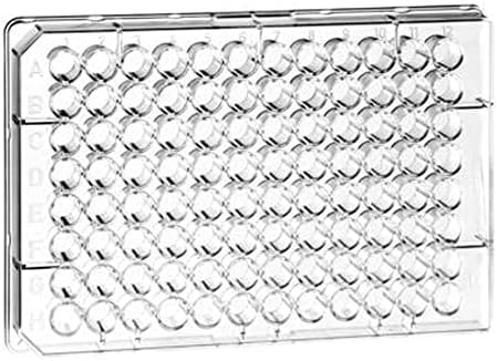 655101 Clear Polystyrene Microplate, Non-Sterile, Flat Bottom, 96 Well (Pack of 100)