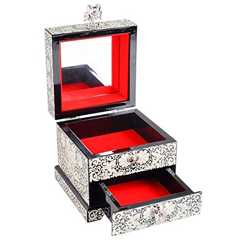 Boîte à bijoux en bois massif, écrin raffiné pour bagues et montres