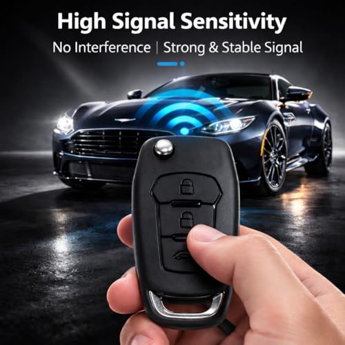 Image of JVCV Premium Soft TPU Key Cover Compatible with Ford Endeavour, Figo, Aspire & Freestyle 3 Button Folding Key | Scratch-Resistant Protective Case (2 Pack - Matte Black)