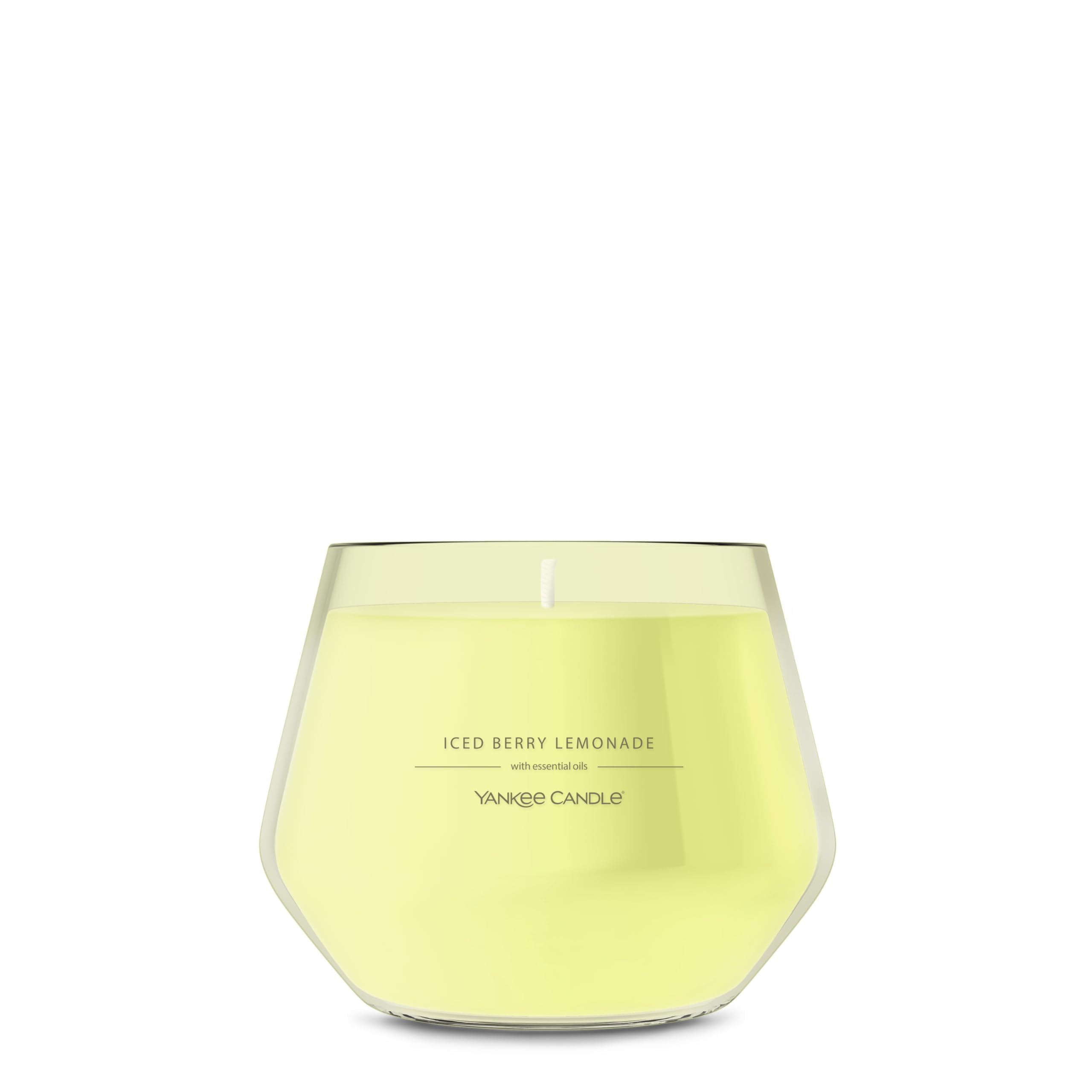 Yankee Candle Studio Scented Candle with up to 50 Hour Burn Time, Premium Plant Wax Blend for Consistent Burn, 10 oz Jar Candle with Room Filling Fragrance, Iced Berry Lemonade