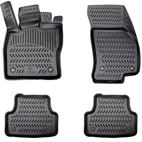Lot de tapis en caoutchouc design 3D pour Renault Talisman à partir de 2015