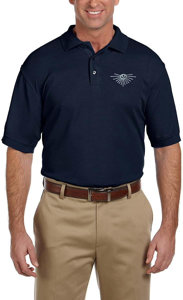 All Seeing Eye Embroidered Masonic Men's Polo Shirt