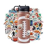 RhythmFit Football Water Bottles for Boys 18 oz and 100 PCS Football Stickers Sports Insulated Stainless Steel...