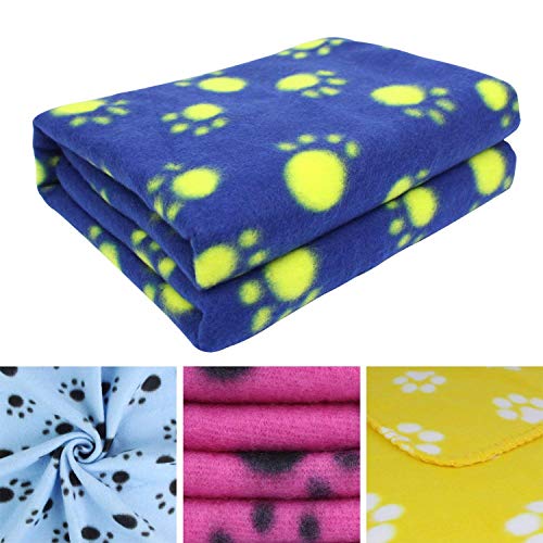AK KYC 6 Pack Mixed Puppy Blanket Cushion Dog Cat Fleece Blankets Pet Sleep Mat Pad Bed Cover with Paw Print Kitten Soft… - Image 5