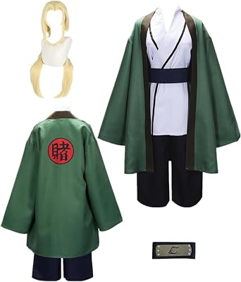 Anime Costume Green Kimono Pants Womens Outfit Halloween Cosplay